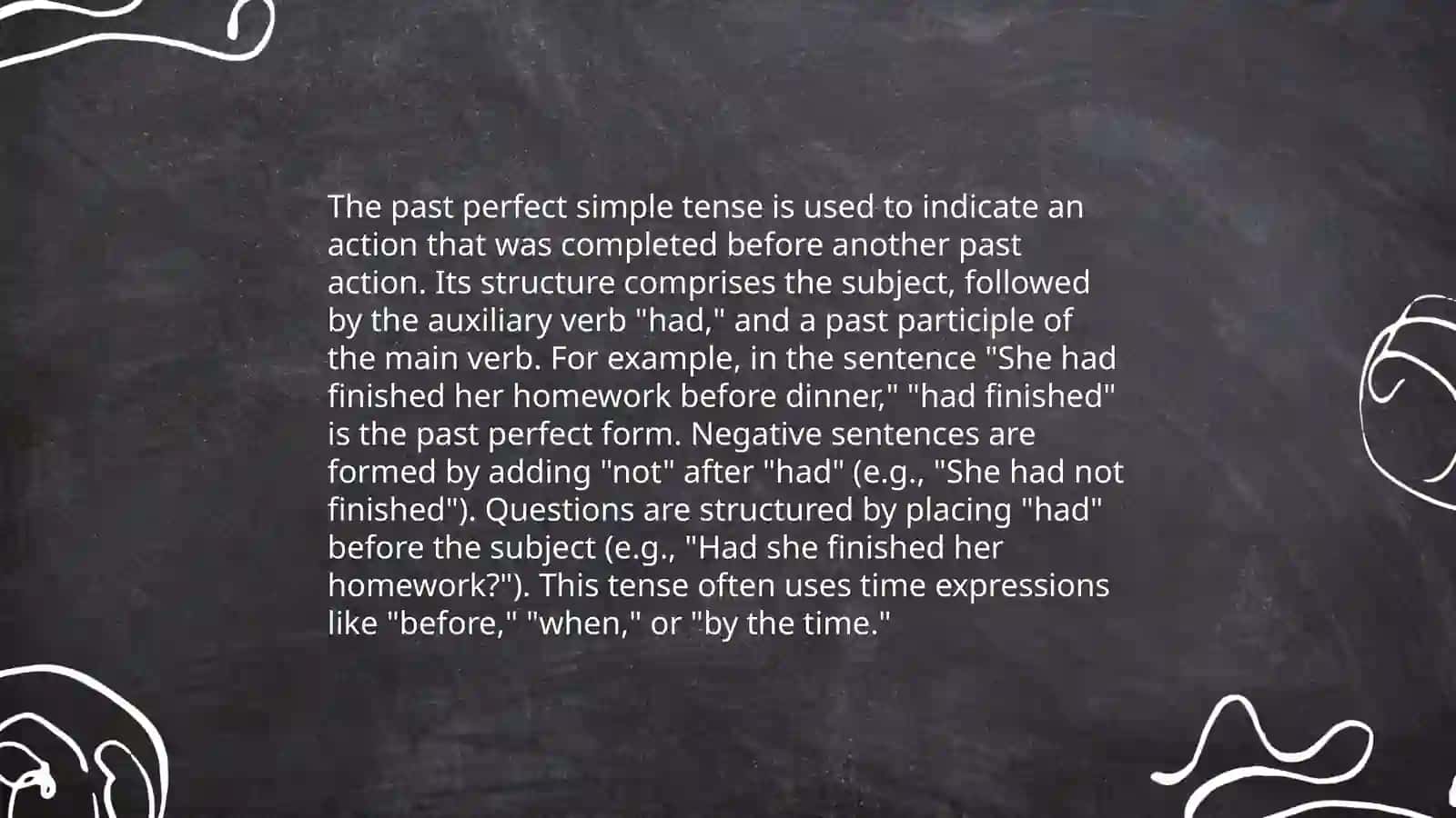 Past perfect simple 4