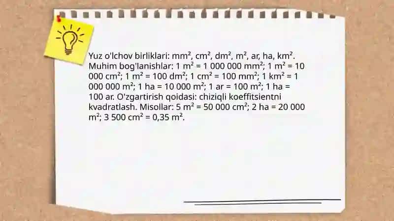 Yuz tushunchasi 4