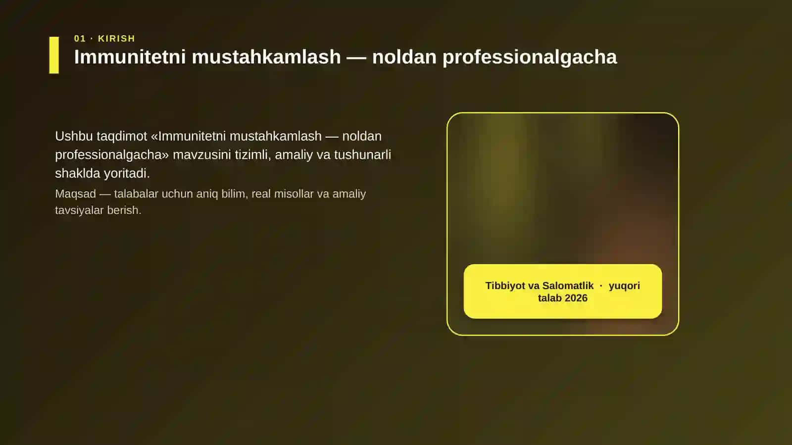 Immunitetni mustahkamlash — noldan professionalgacha 4
