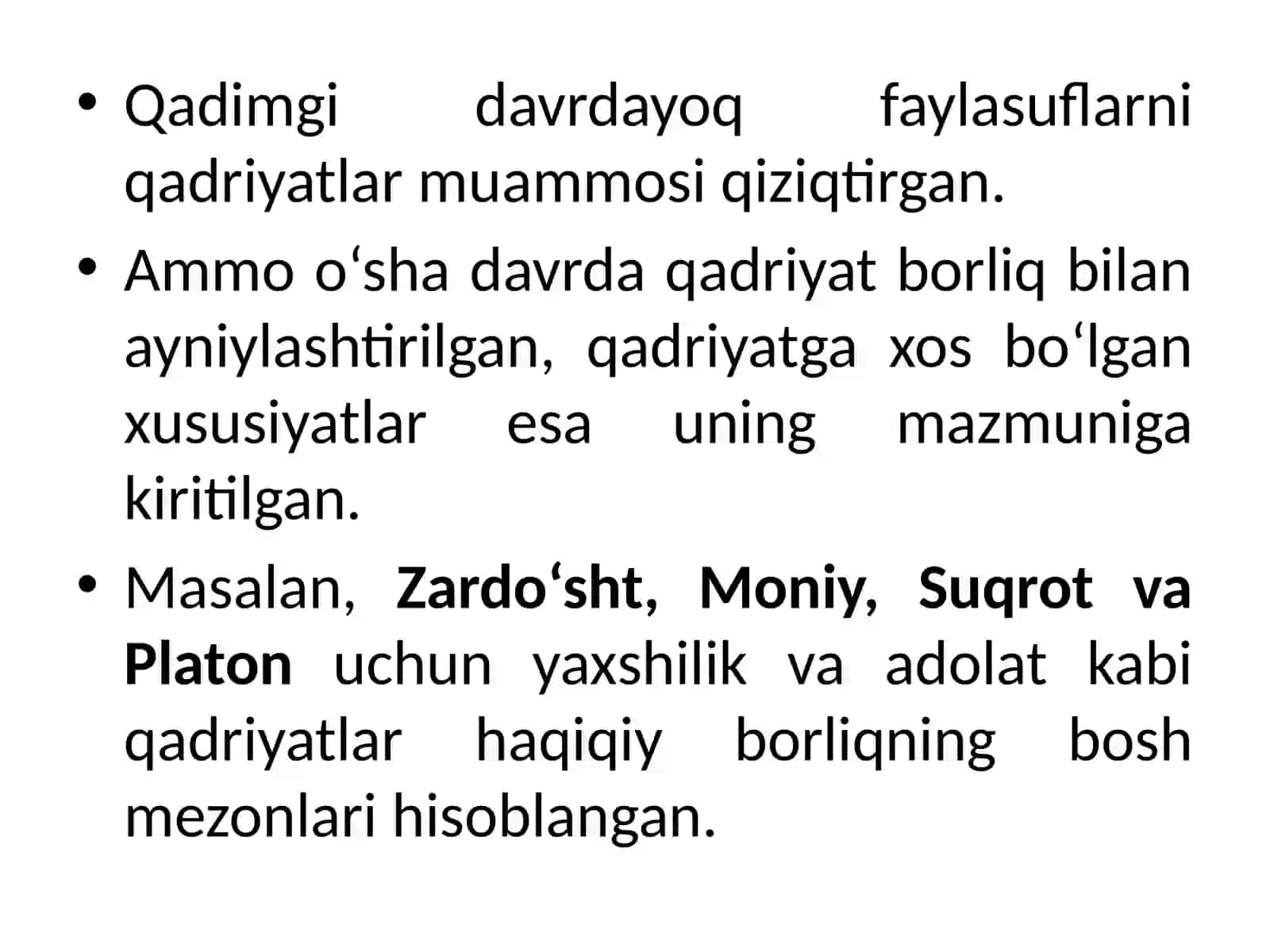 Qadriyatlar falsafasi (aksiologyia) 4