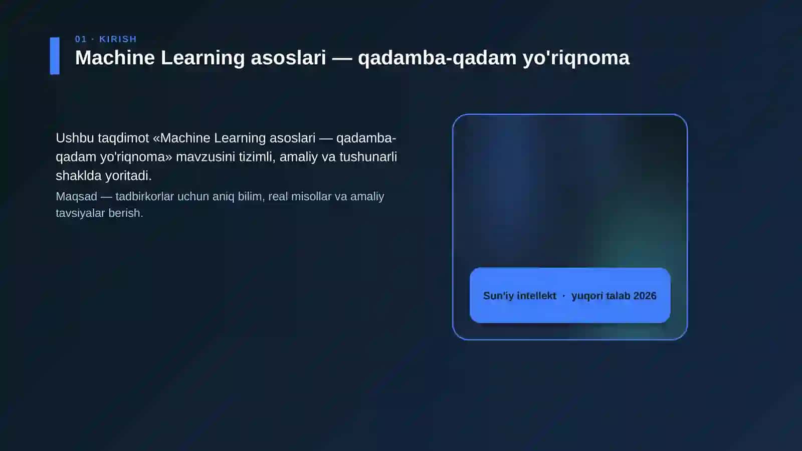 Machine Learning asoslari — qadamba-qadam yo'riqnoma 4