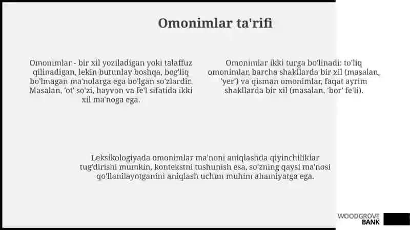 Omonimlar. Sinonimlar 4