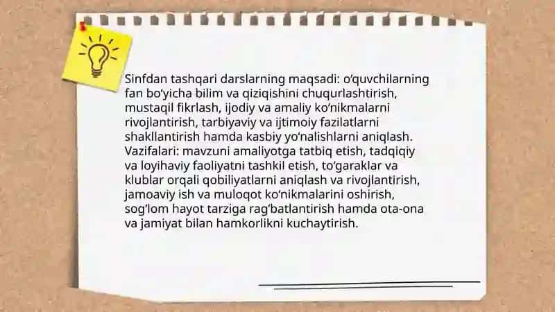 Sinfdan tashqari o‘qish metodikasi 4