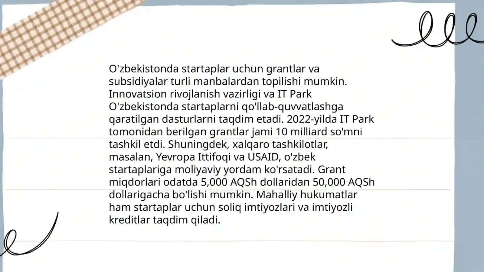 Innovatsion loyihalarni moliyaviy qo'llab-quvvatlash 4