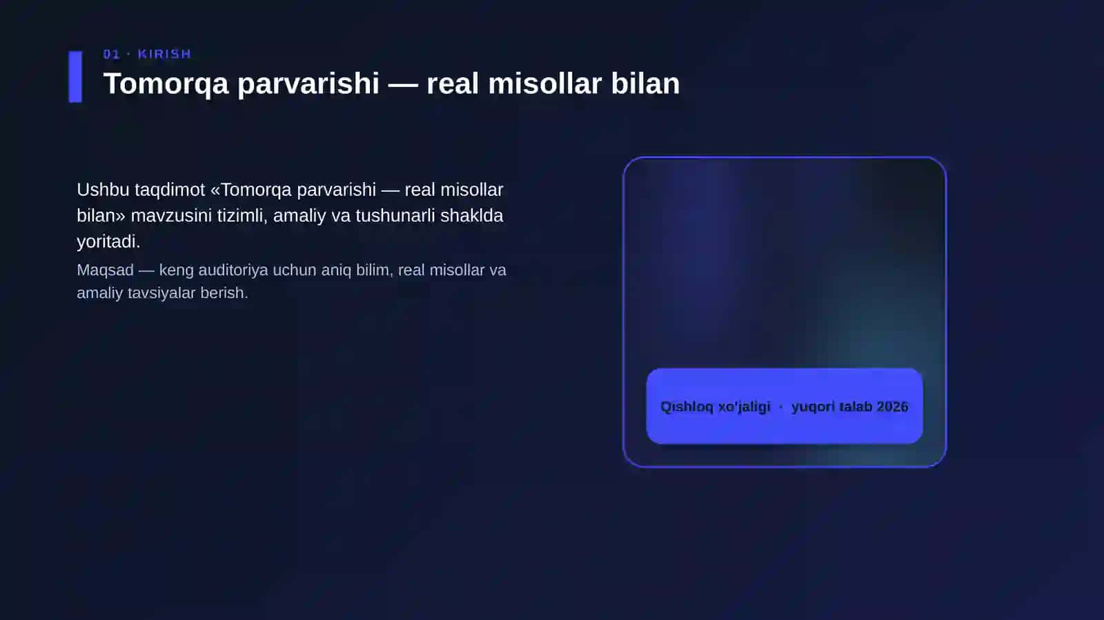 Tomorqa parvarishi — real misollar bilan 4