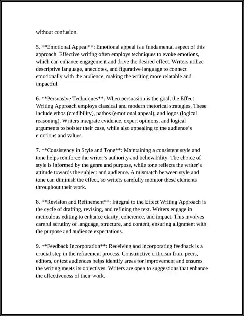 Effect Writing Approach 4