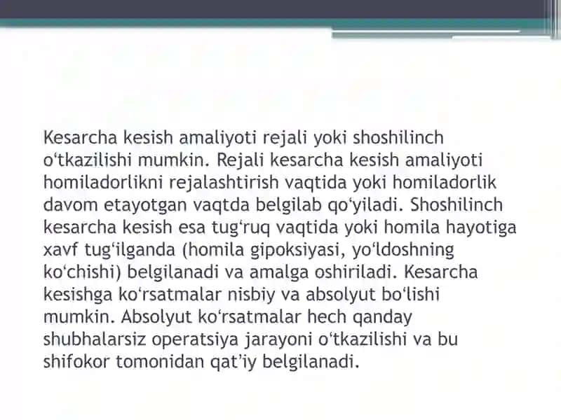 Kesarcha kesish 4