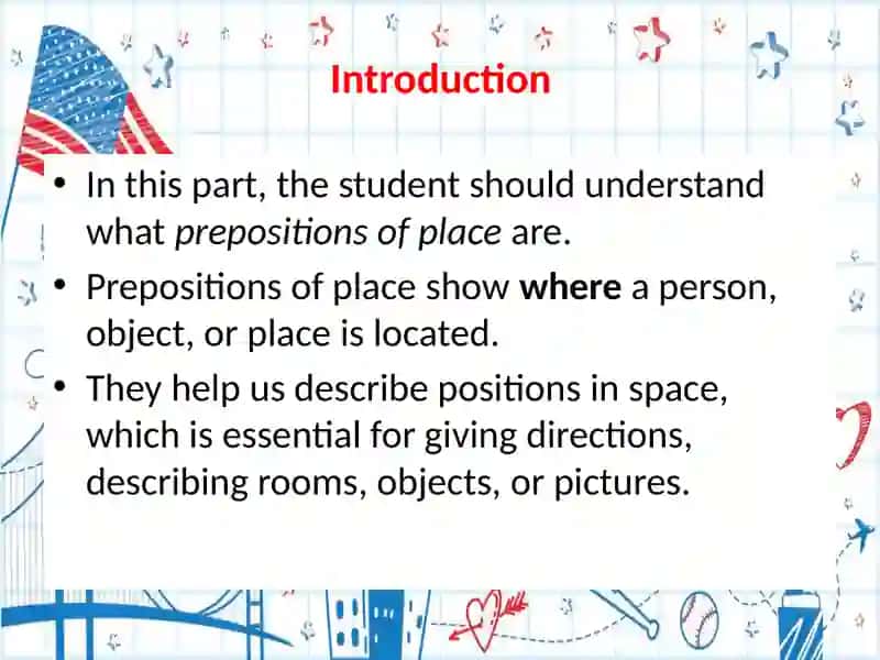 The Preposition of Place 4
