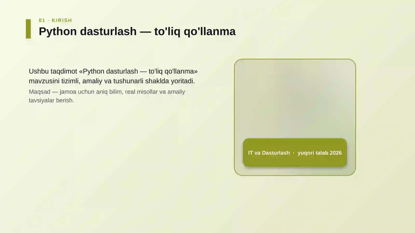 Python dasturlash — to'liq qo'llanma 4
