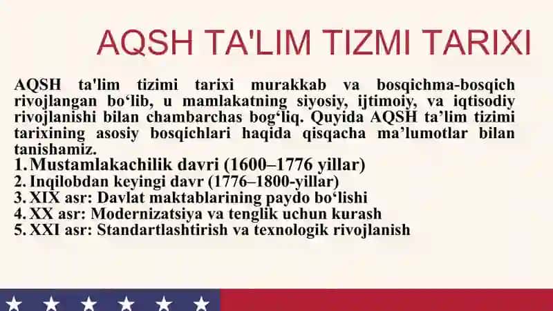 AQSH ta’lim tizimi 4