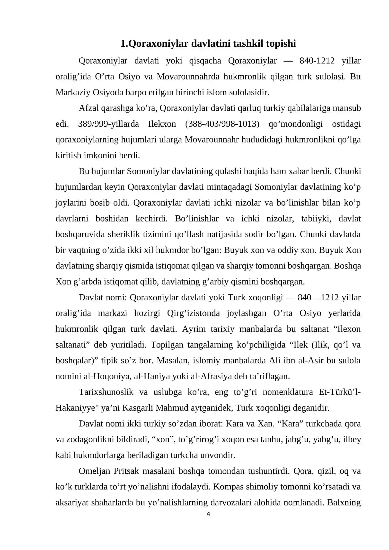 O’zbekistonning Davlat Muassasalari Tarixi Fanidan 4