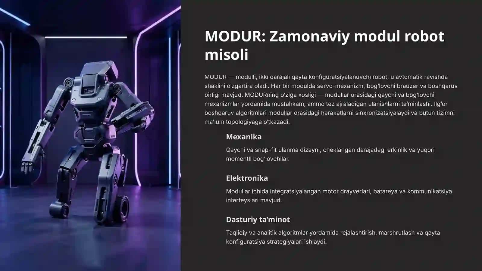 Robotning modul qurish printsipi 4
