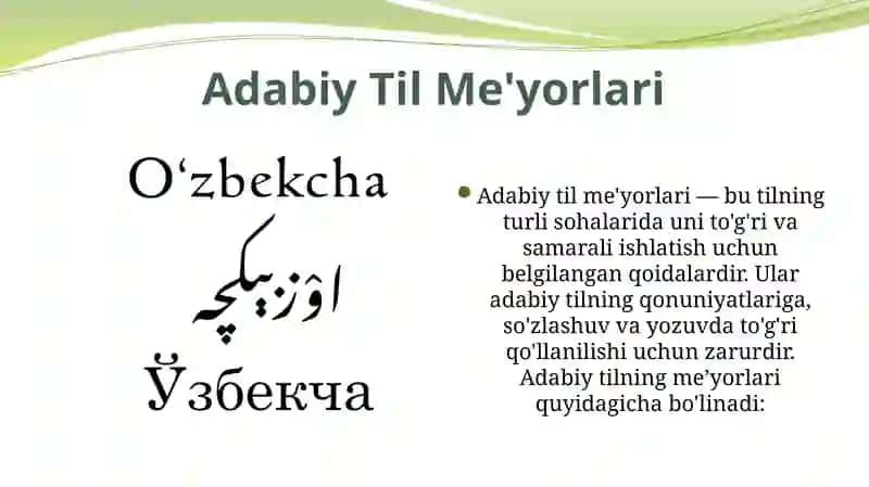 O’zbek adabiy til meʼyorlari. 4