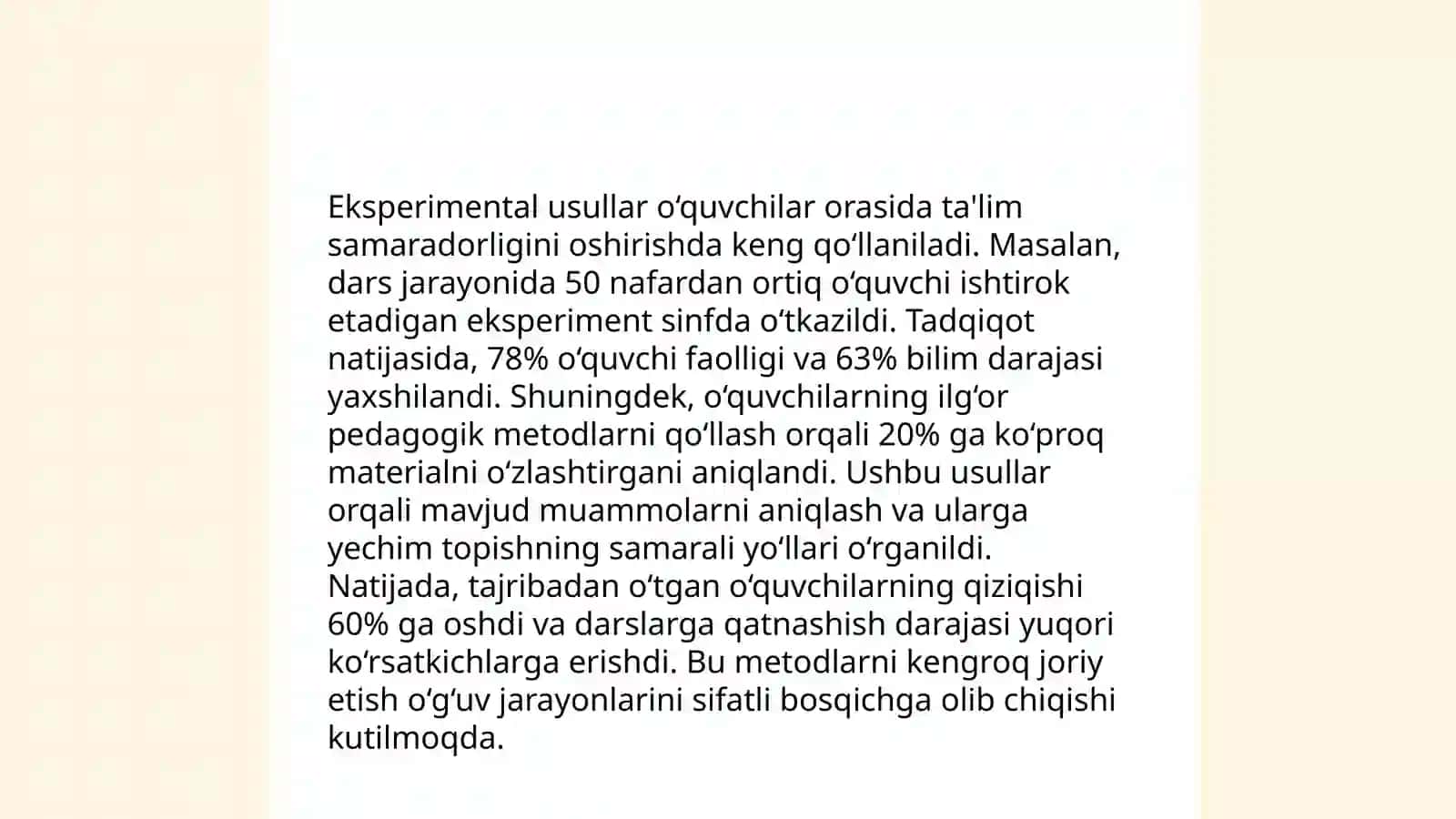 Eksperimental tadqiqotlar 4