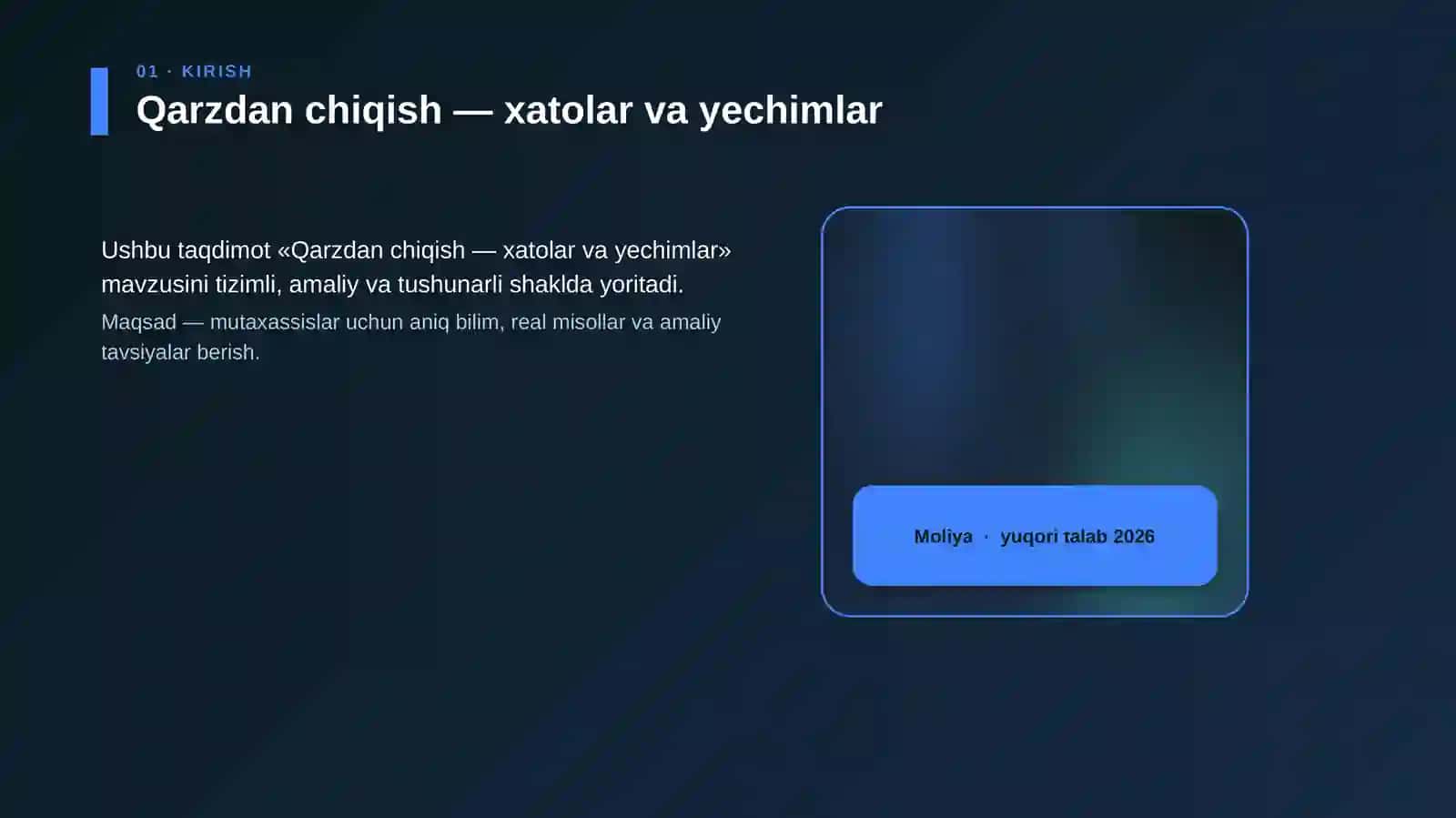 Qarzdan chiqish — xatolar va yechimlar 4
