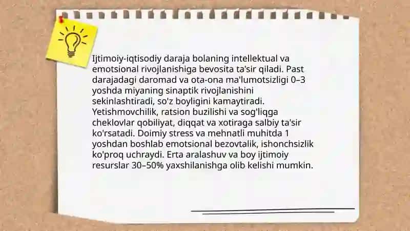 Bola rivojlanishida muhitning ta'siri 4