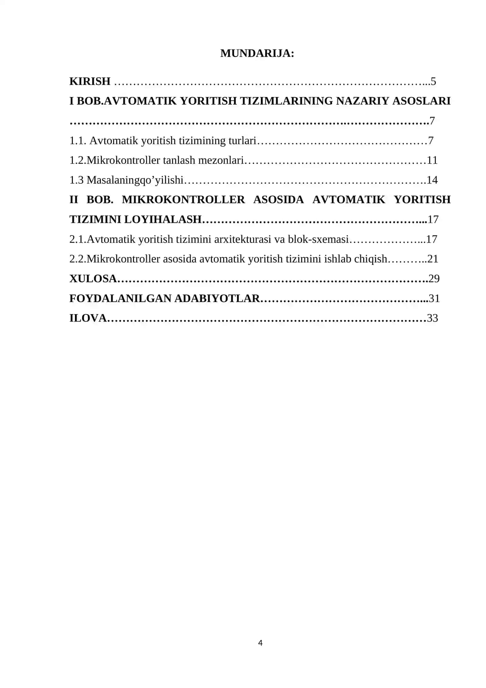 Mikrokontroller asosida avtomatik yoritish tizimini loyihalash 4