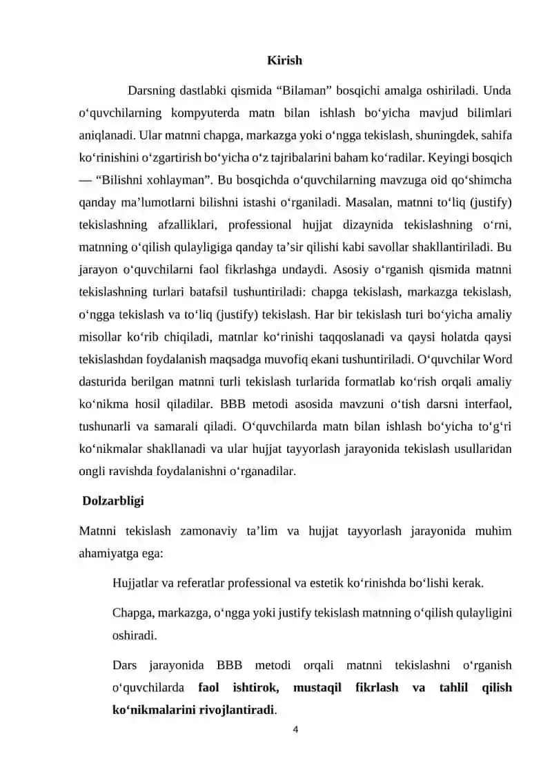Matnni tekislash 4