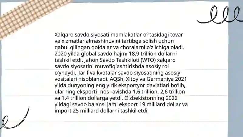 Xalqaro savdo 4