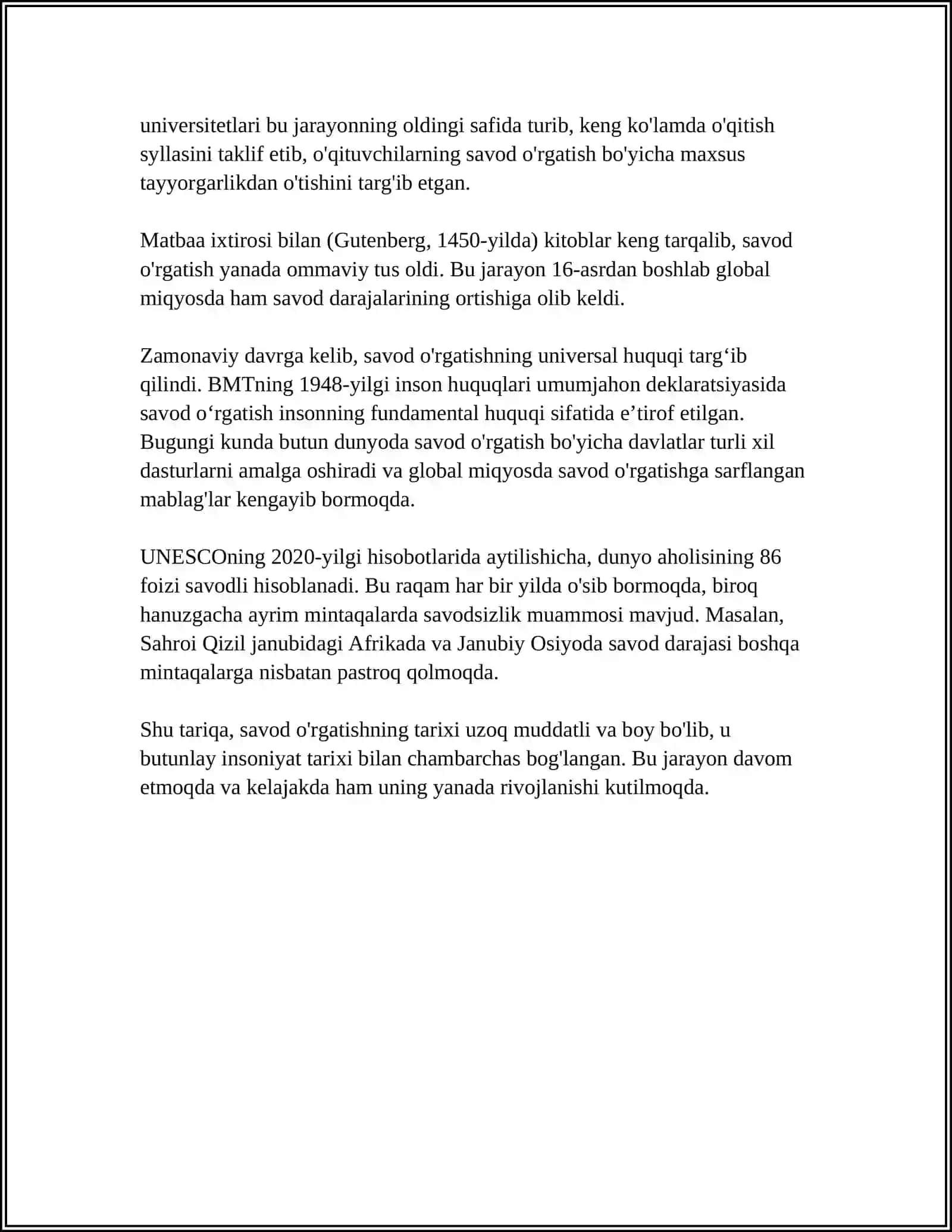 SAVOD O'RGATISH TARIXI 4