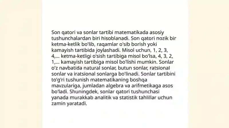 Sonlarni raqamlar orqali ifodalash 4