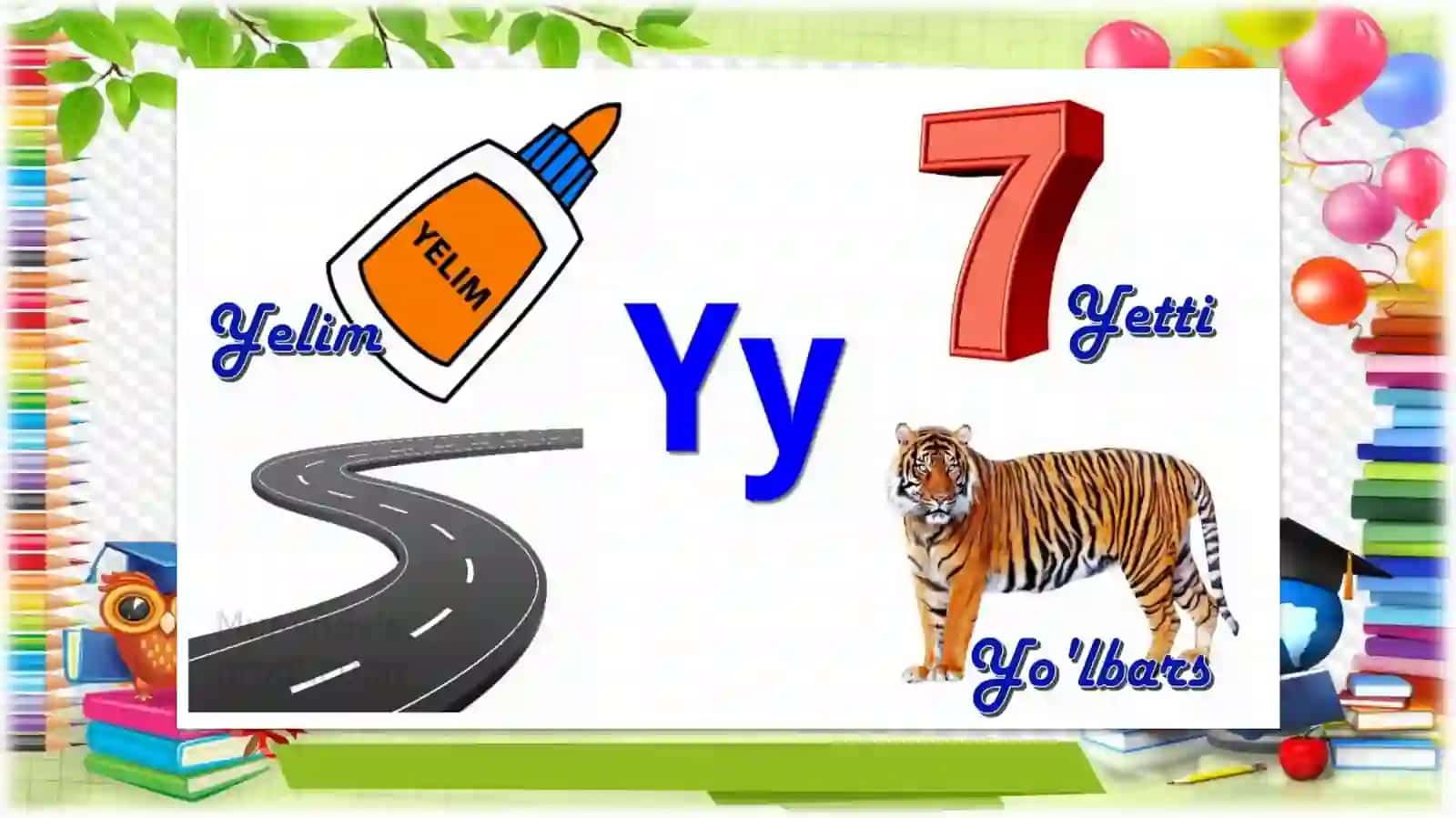 1-sinf ALIFBE fanidan “Y tovushi va y harfi” mavzusida taqdimoti 4