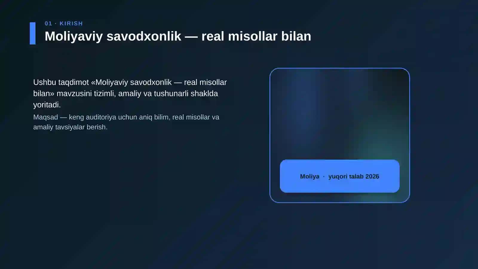 Moliyaviy savodxonlik — real misollar bilan 4