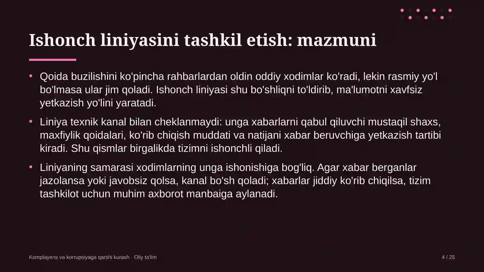 Chegara oldi savdosida ishonch liniyasini tashkil etish 4