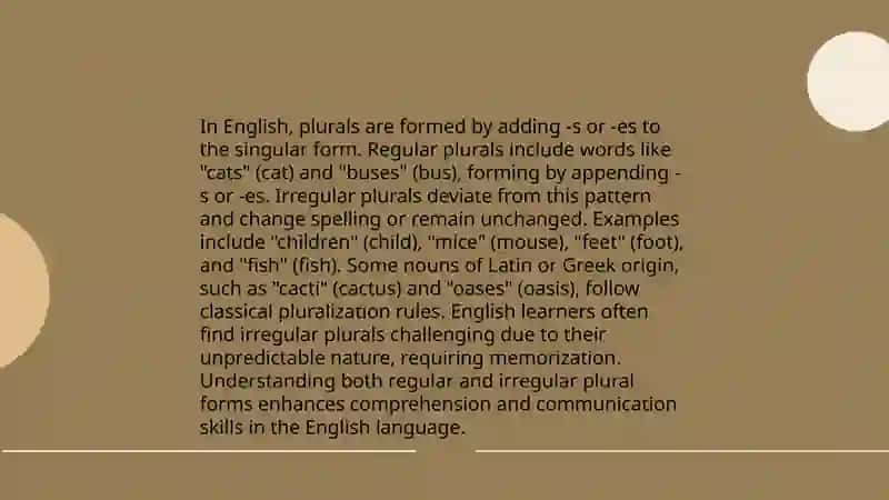 Plurals 4
