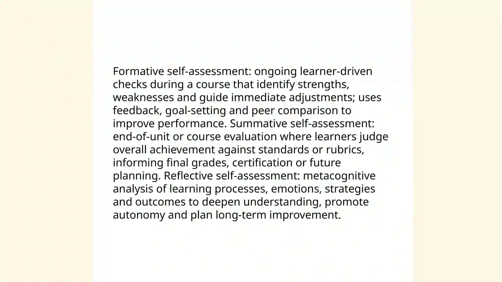 Self-assessment 4