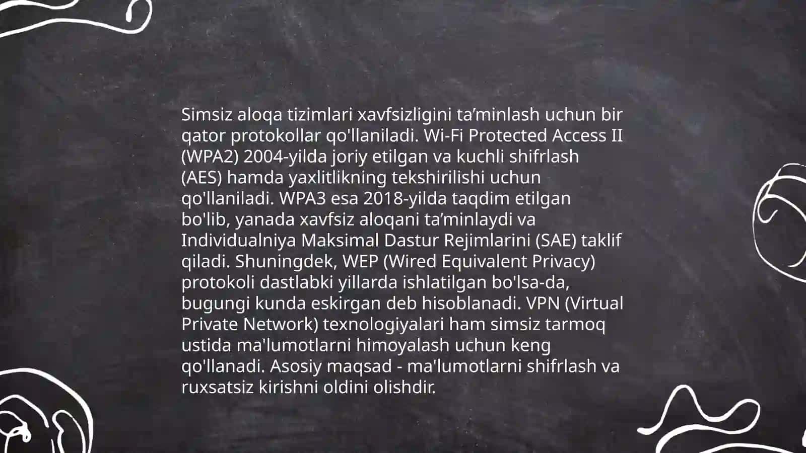 Simsiz aloqa tizimlarida axborot xavfsizligi 4