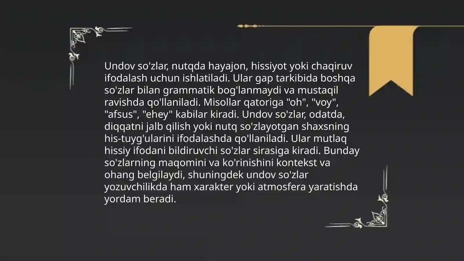 Undov soʻzlar 4