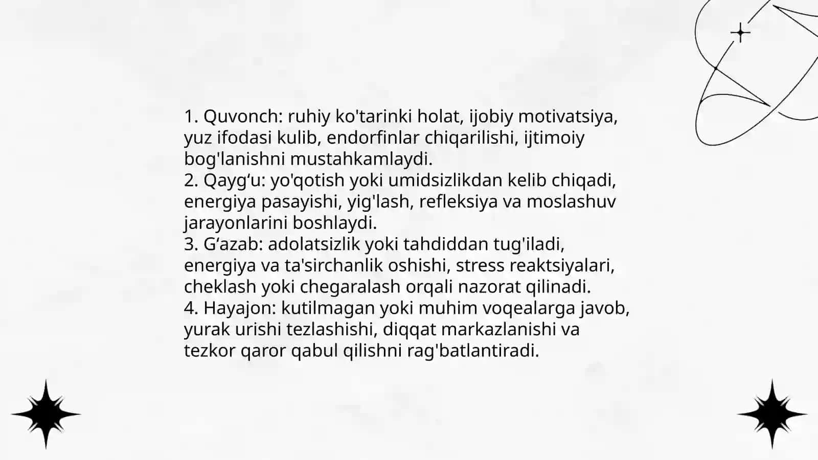 Hissiyotlar va emotsiyalar 4