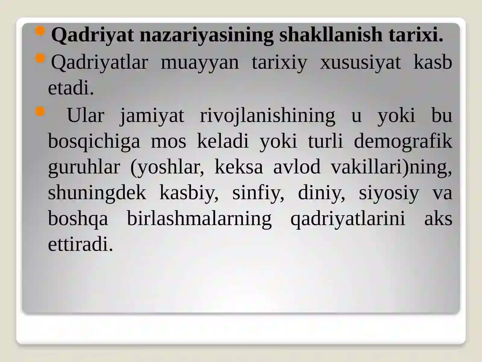 Qadriyatlar falsafasi (aksiologiya) 4