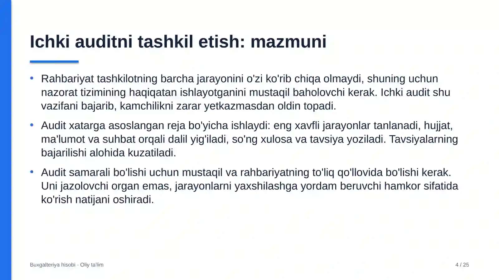 Koll-markazlarda ichki auditni tashkil etish 4