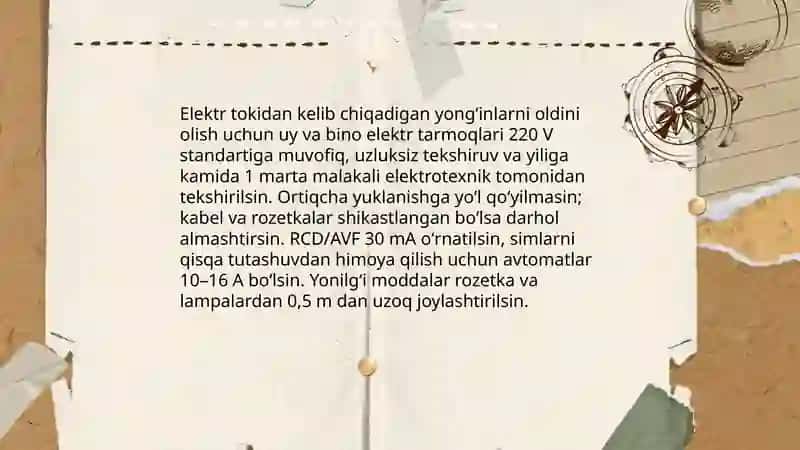 Yongʻin xavfsizligi qoidalari 4