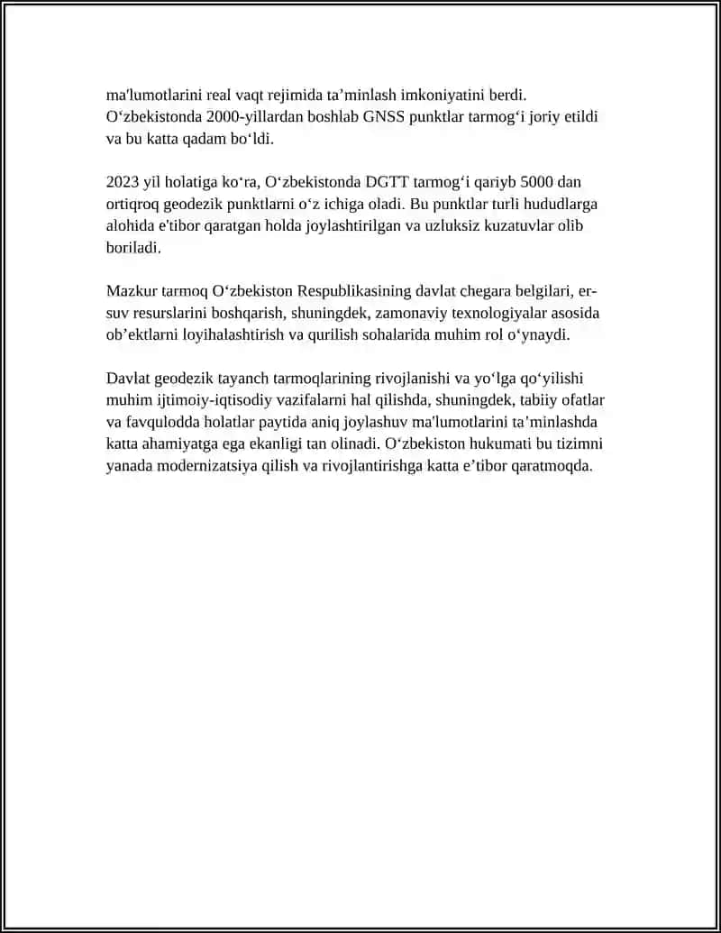 DAVLAT GEODEZIK TAYANCH TARMOQLAR 4