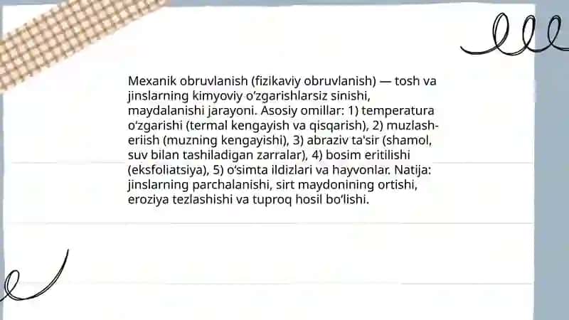 Egzogen jarayonlar va uning turlari 4