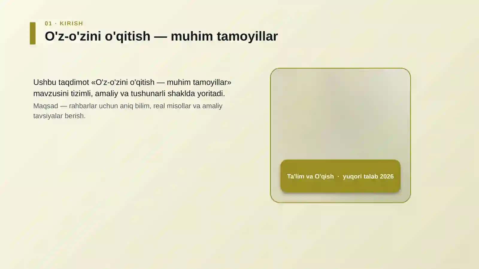 O'z-o'zini o'qitish — muhim tamoyillar 4