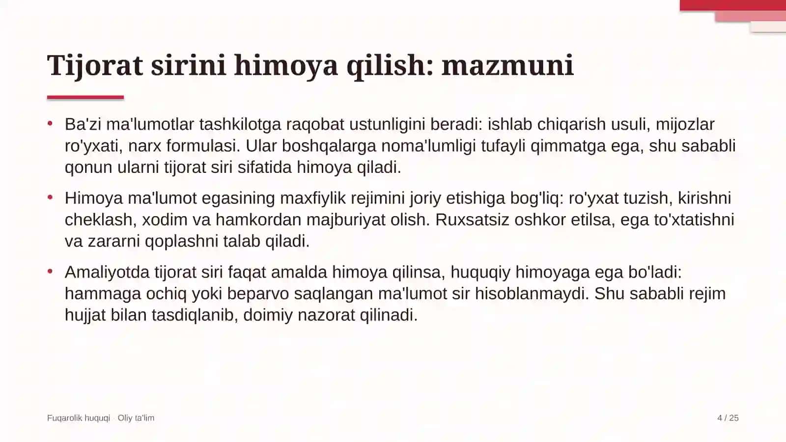 qoramolchilikda tijorat sirini himoya qilish 3921 4