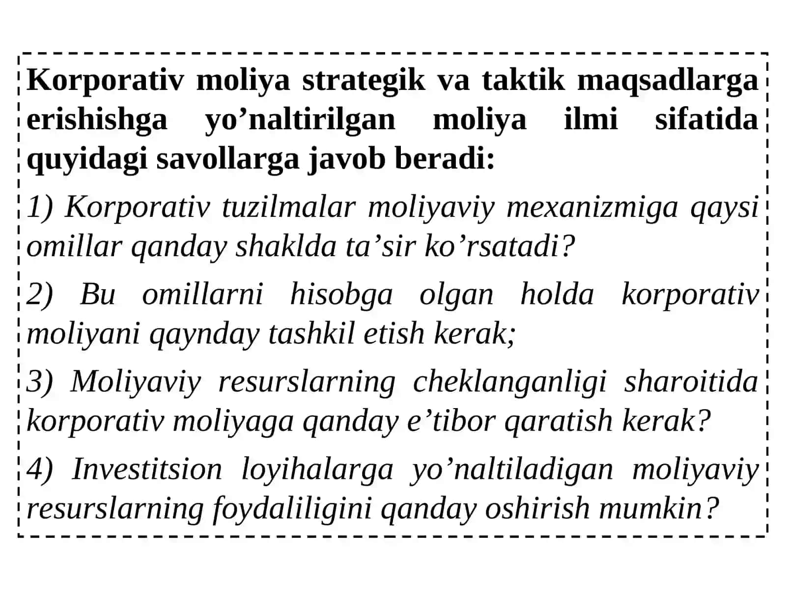 Korporativ moliya 4