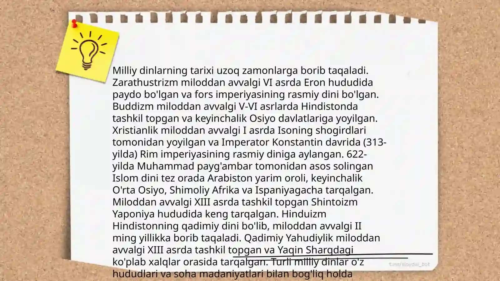 Milliy dinlar 4