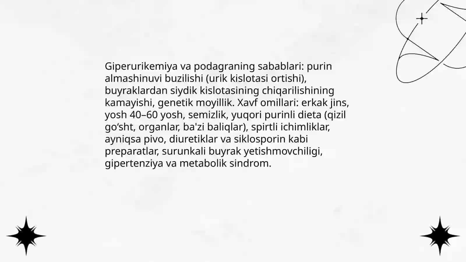 Giperurikemiya va podagra, davolash usullari 4