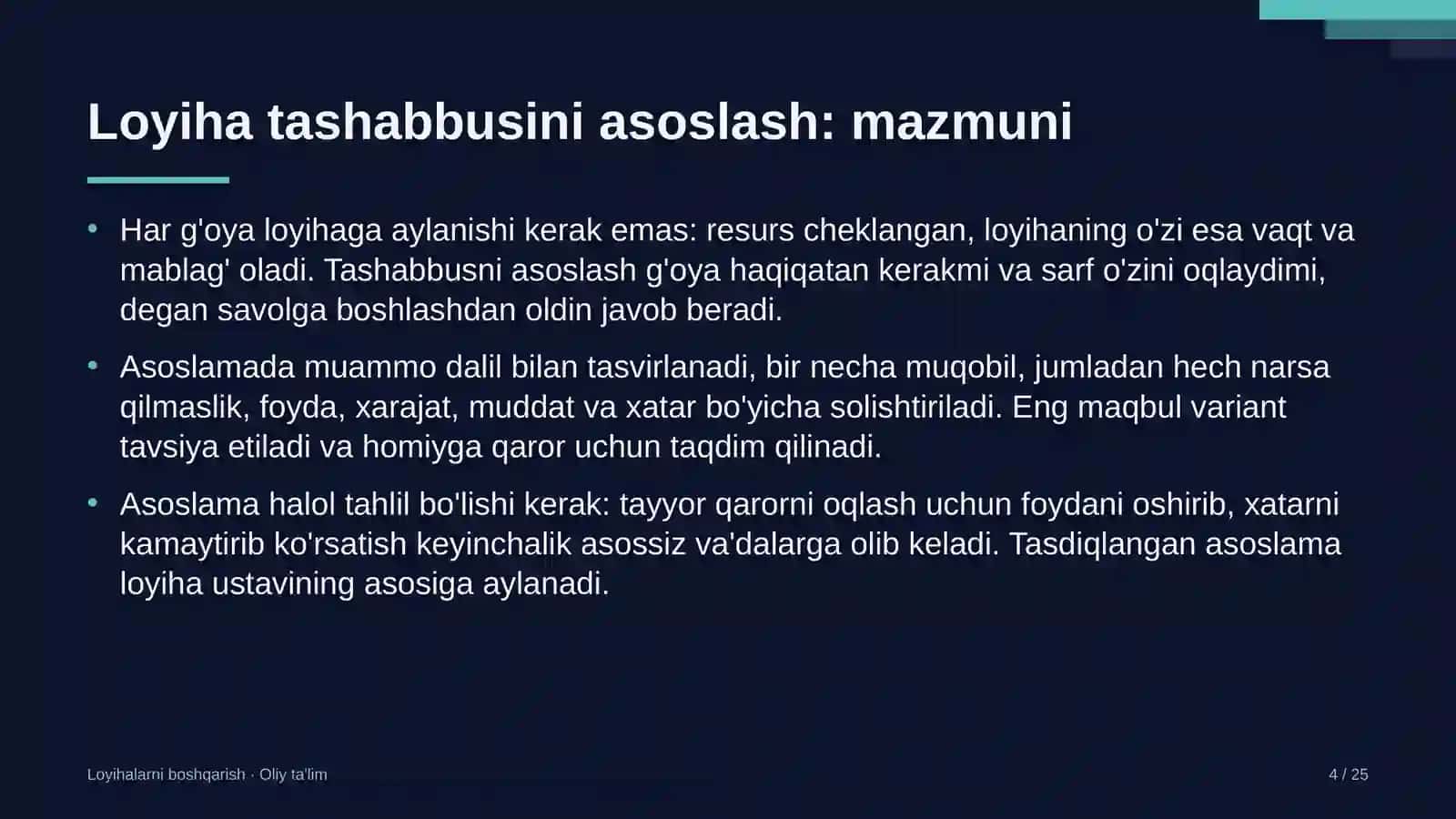 Jamoat tashkilotlarida loyiha tashabbusini asoslash 4