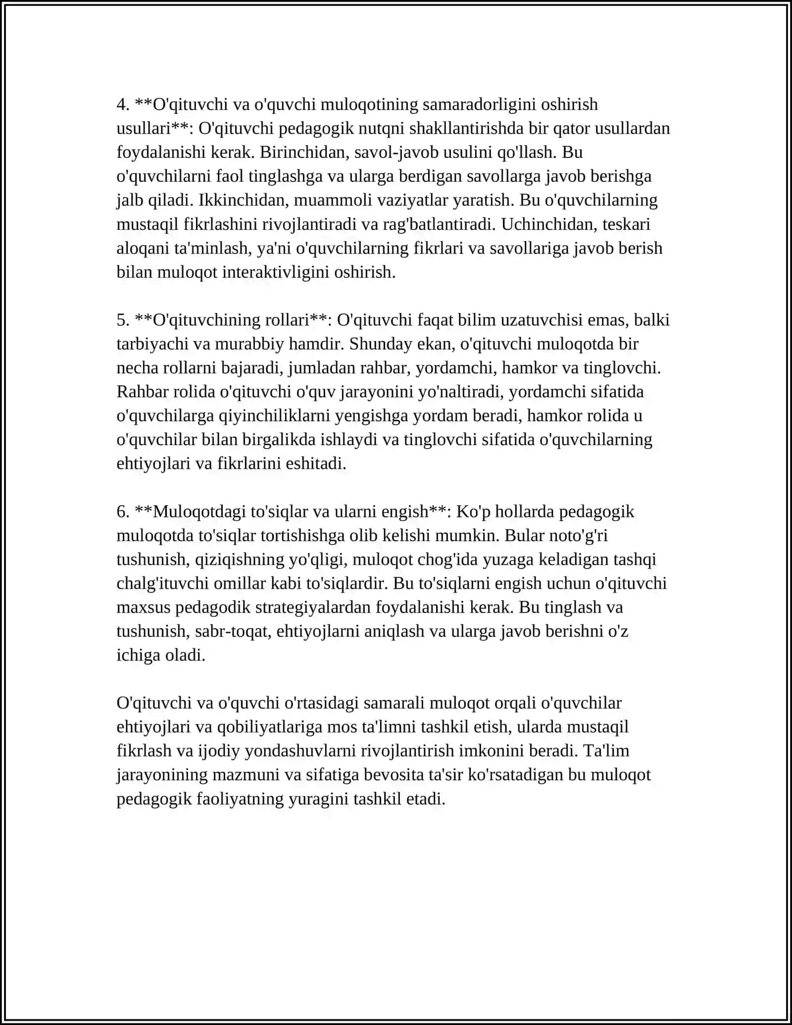 PEDAGOGIK FAOLIYATDA MULOQOT 4