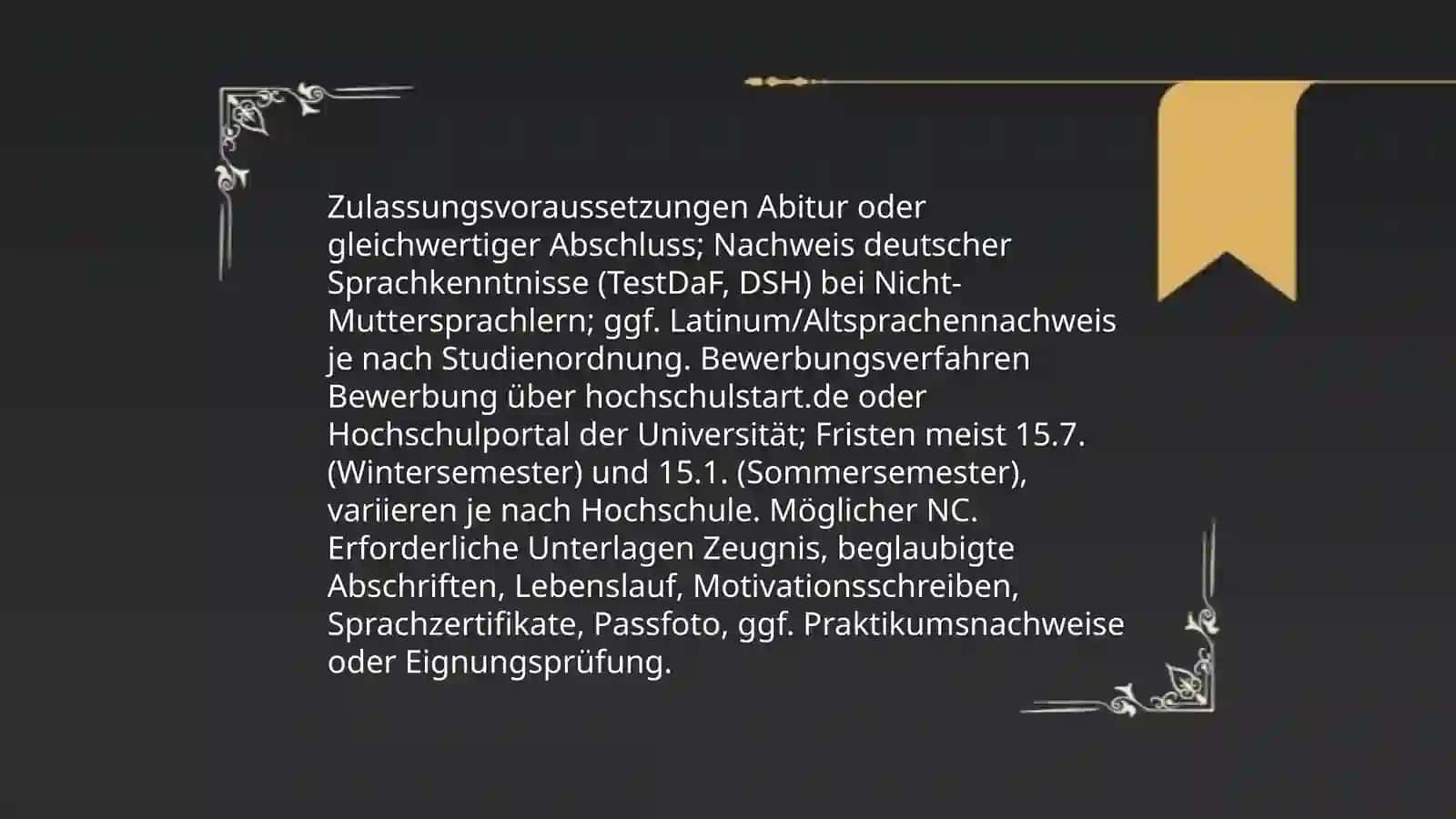 Beginn des Studiums der Germanischen Sprachen 4