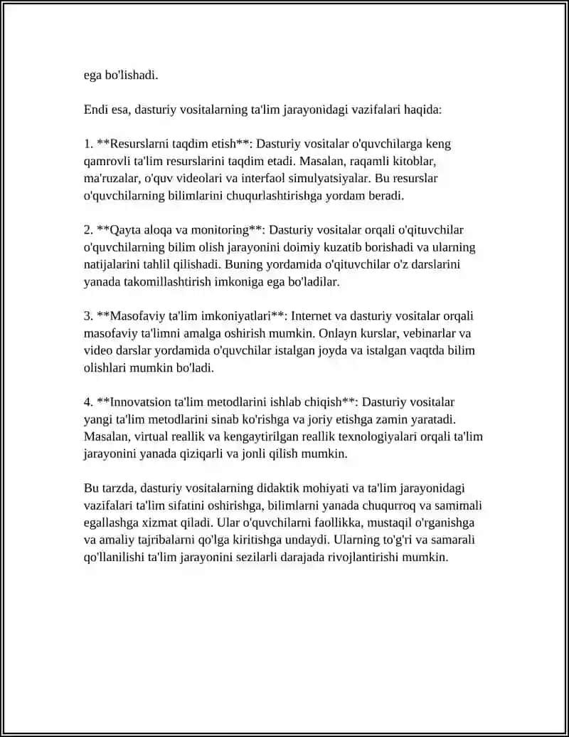 Dasturiy Vositalarning Didaktik Imkoniyatlari 4