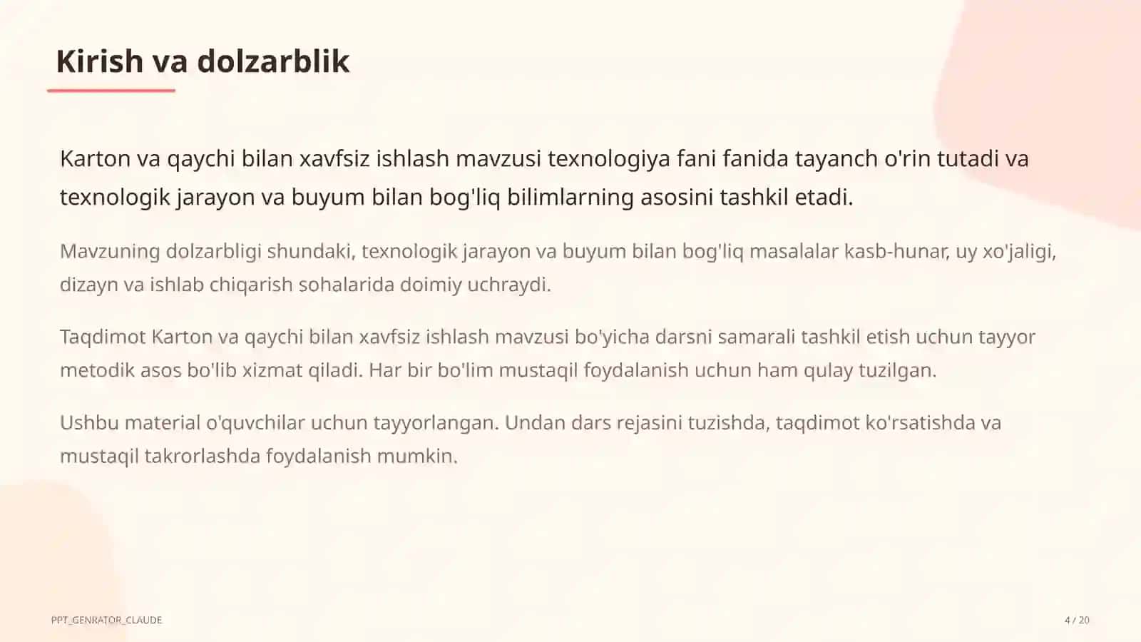 Karton va qaychi bilan xavfsiz ishlash (2-sinf) 4