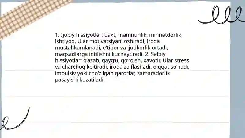 Hissiyot va iroda 4