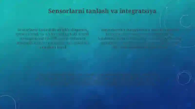 Sensor tizimi rivojlanishining xususiyatlari 4